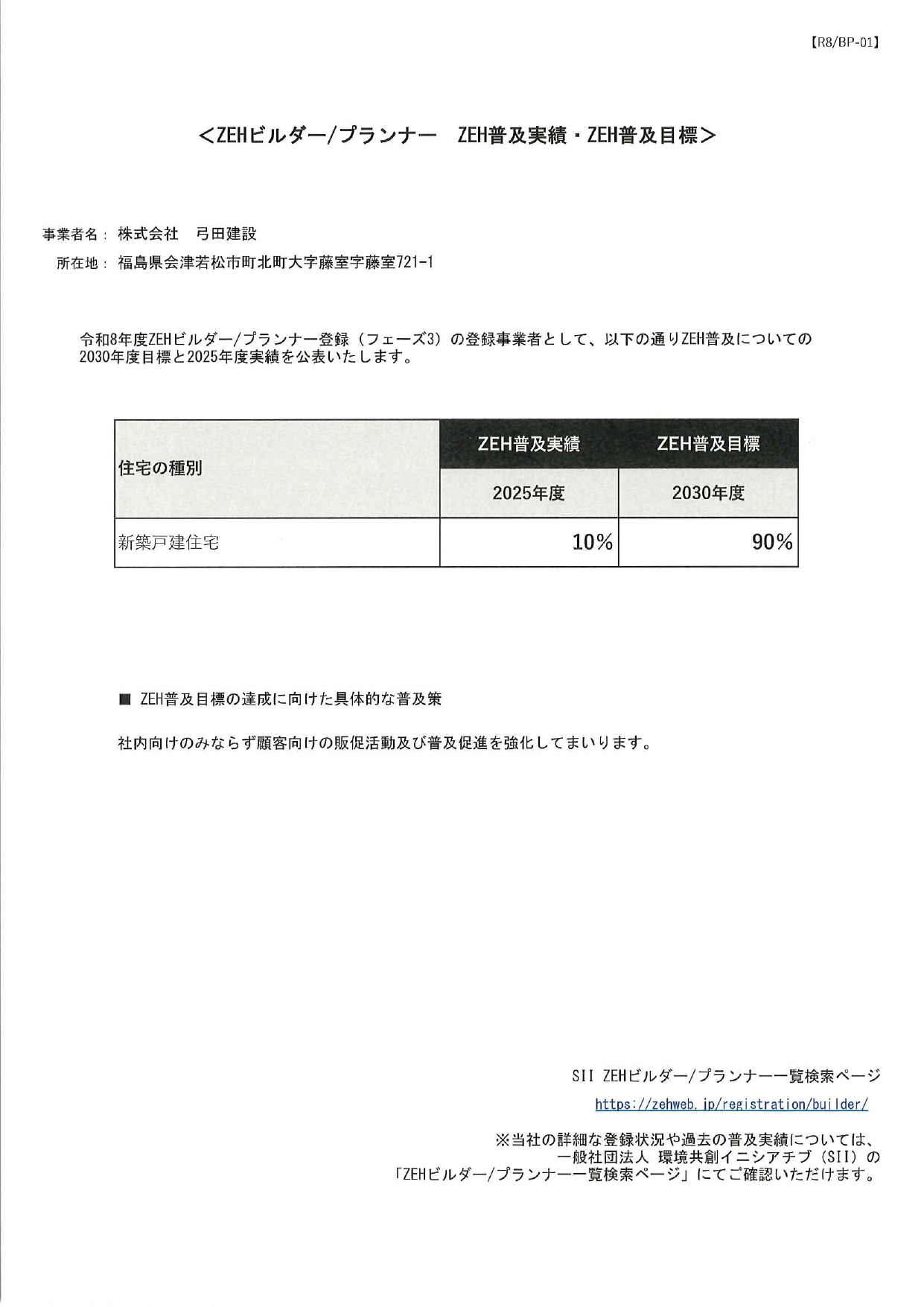 ZEH事業計画書